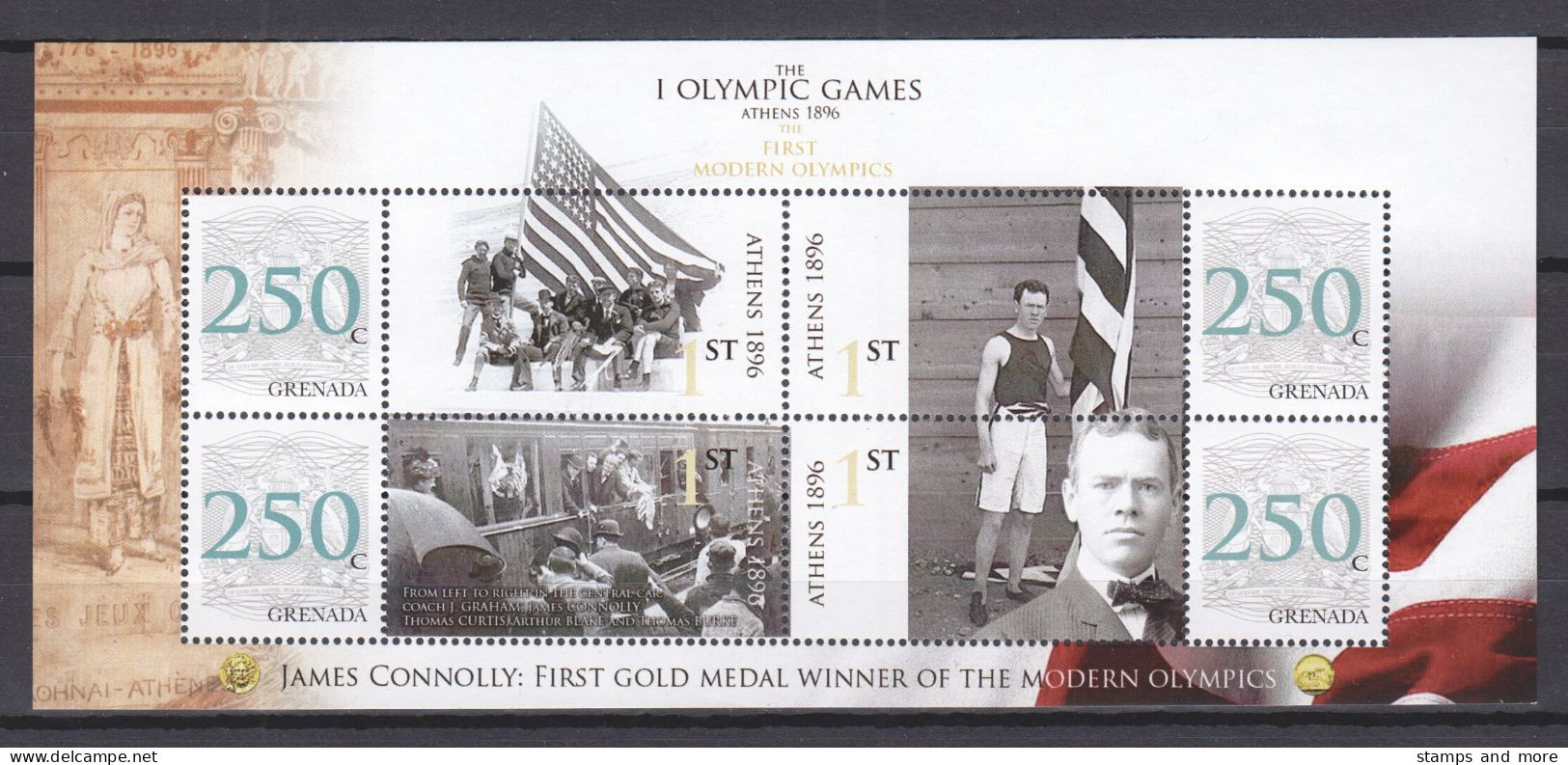 Grenada - SUMMER OLYMPICS ATHENS 1896 - Set 1 Of 2 MNH Sheet - Sommer 1896: Athen