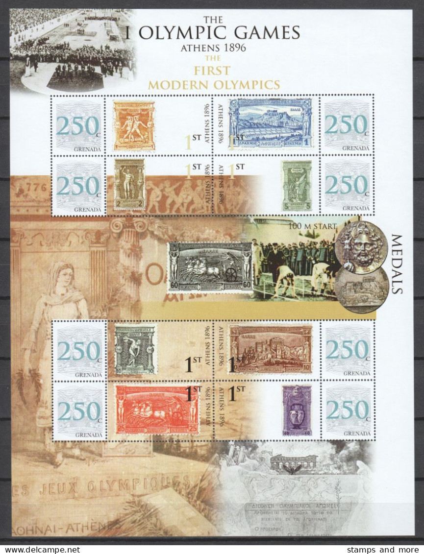 Grenada - SUMMER OLYMPICS ATHENS 1896 - Large MNH Sheet - Summer 1896: Athens