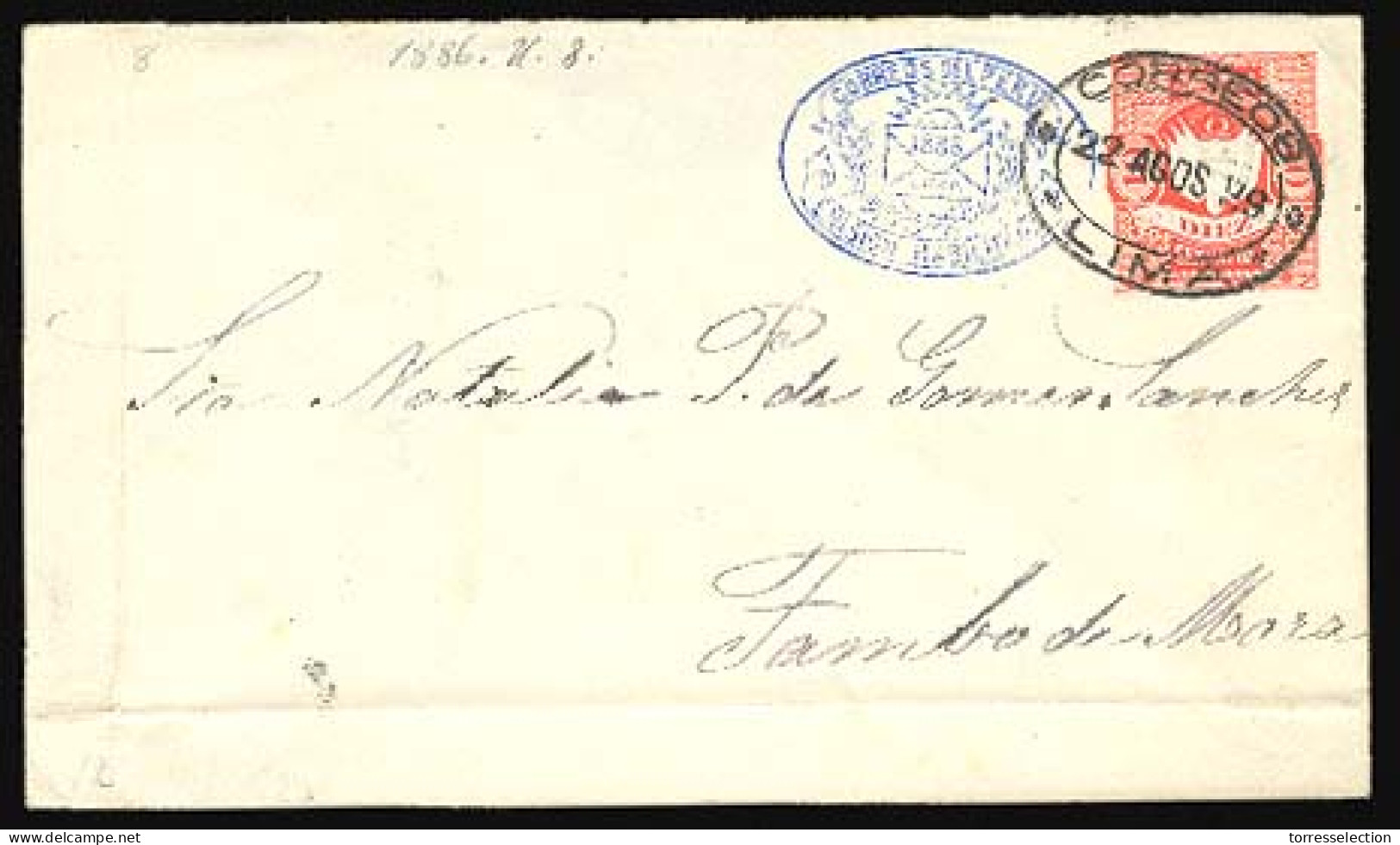 PERU. 1889. Lima. Tambo De Mora. 10c. Stat. Env. - Pérou