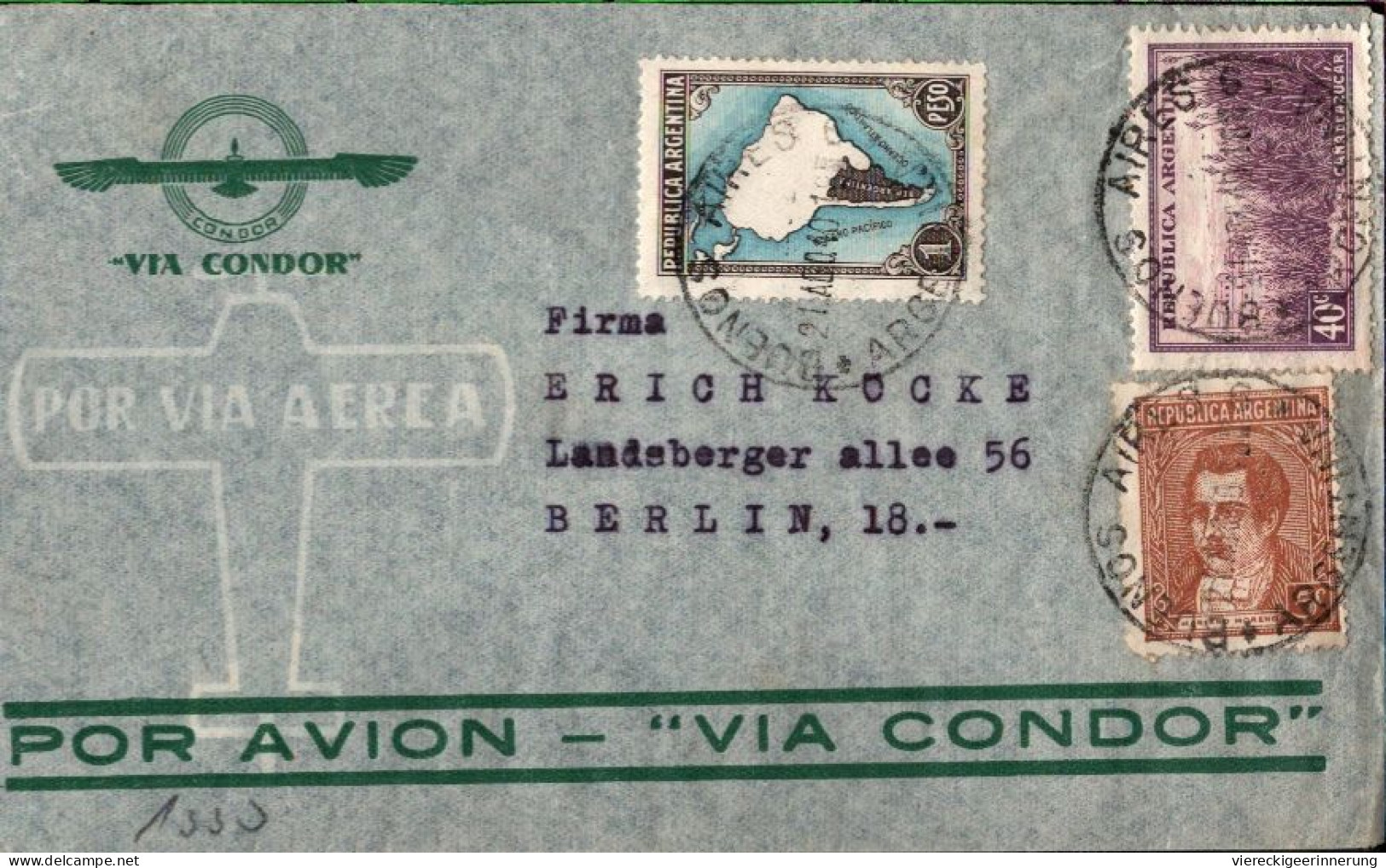 ! Argentinien 1940 Luftpost Brief Aus Buenos Aires Nach Berlin Mit OKW Zensur, Censor Mark, Airmail Via Condor - Briefe U. Dokumente