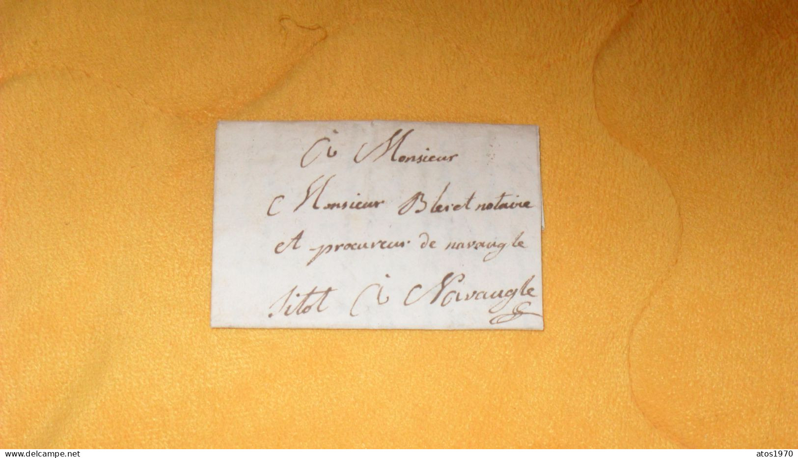 LETTRE ANCIENNE DE 1794 ?.../ A IDENTIFIER DEPART ?..POUR NAVAUGLE BELGIQUE ?.. - 1794-1814 (Franse Tijd)