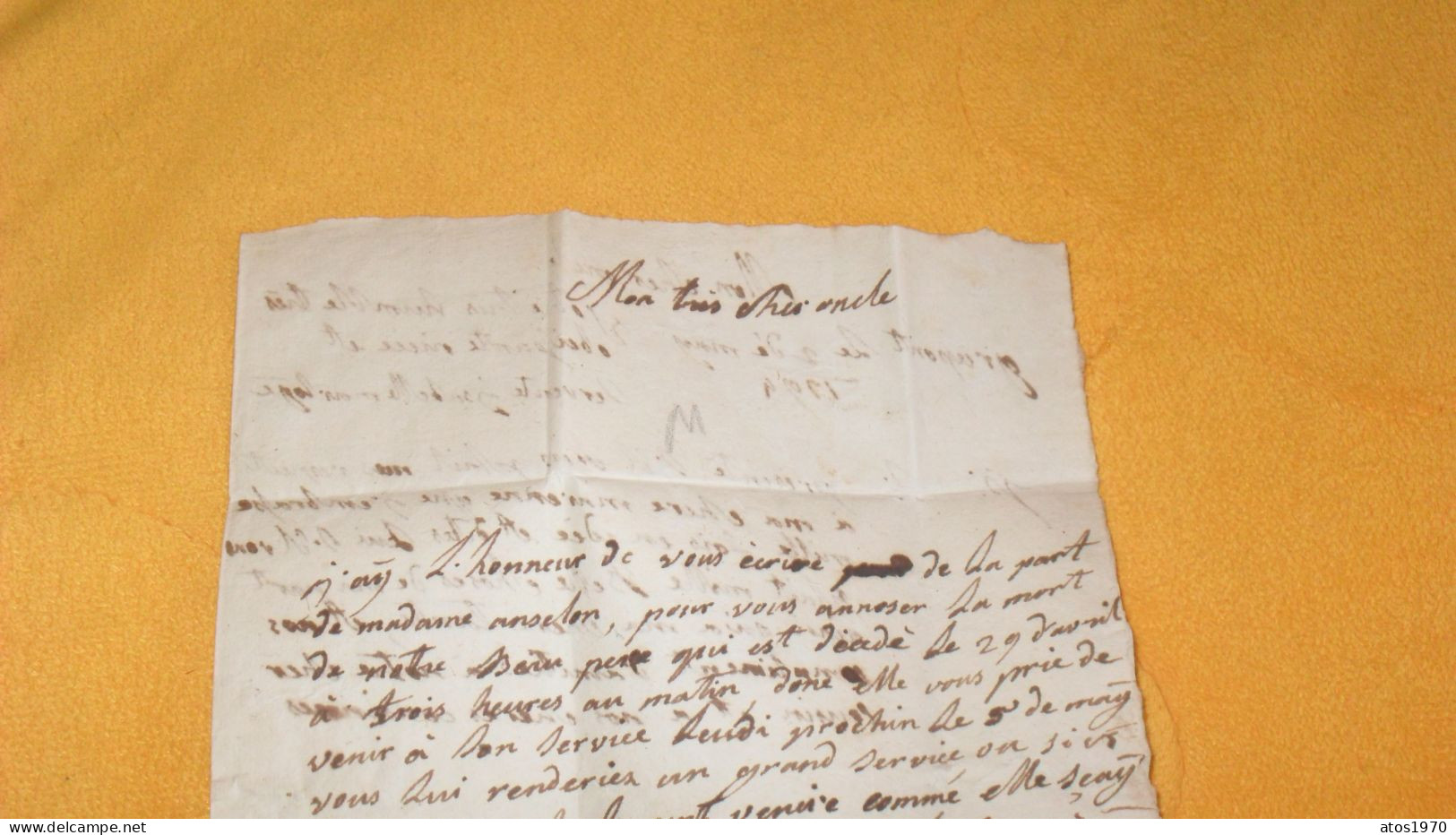 LETTRE ANCIENNE DE 1794 ?.../ A IDENTIFIER DEPART ?..POUR NAVAUGLE BELGIQUE ?.. - 1794-1814 (Période Française)