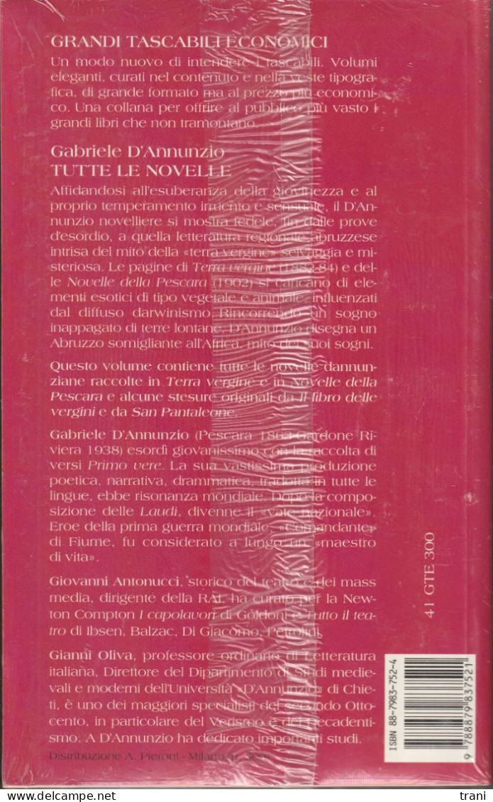 D'ANNUNZIO - TUTTE LE NOVELLE - Erzählungen, Kurzgeschichten