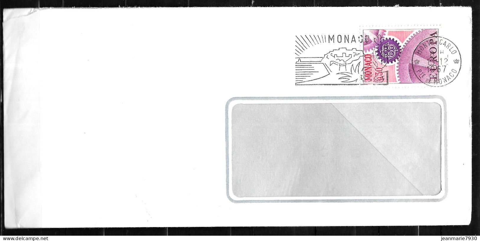 CC68 - MONACO - LETTRE DE MONTE CARLO DU 13/12/67 - Postmarks