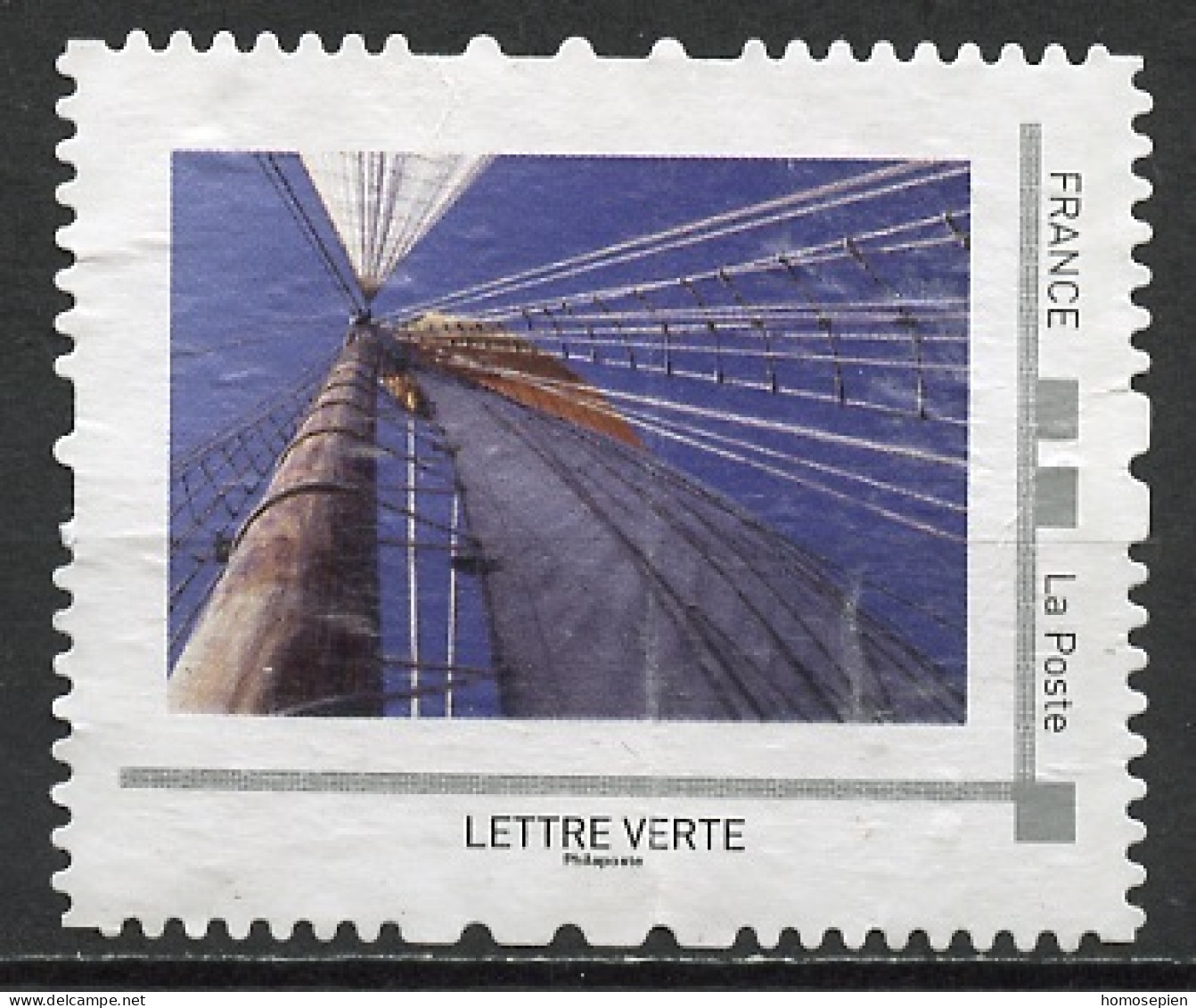 France - Frankreich Timbre Personnalisé 2010 Y&T N°IDT67Aa-006-02 - Michel N°BS(?) (o) - Armada De Rouen, Gréement - Used Stamps