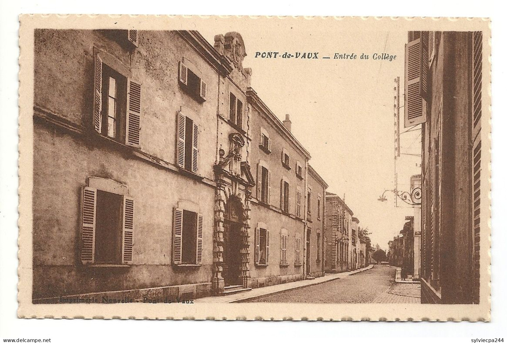 CPA 01 PONT DE VAUX - ENTREE DU COLLEGE - Pont-de-Vaux