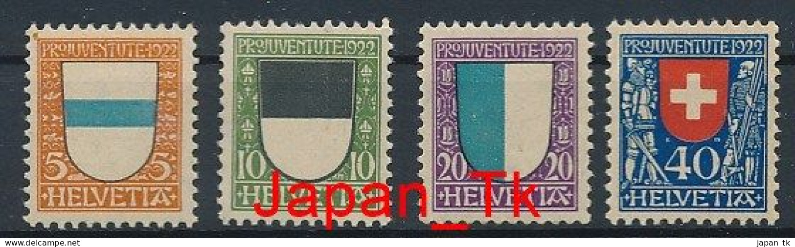 SCHWEIZ Mi. Nr. 175-178 „Pro Juventute“: Wappen - Siehe Scan - MNH - Nuovi