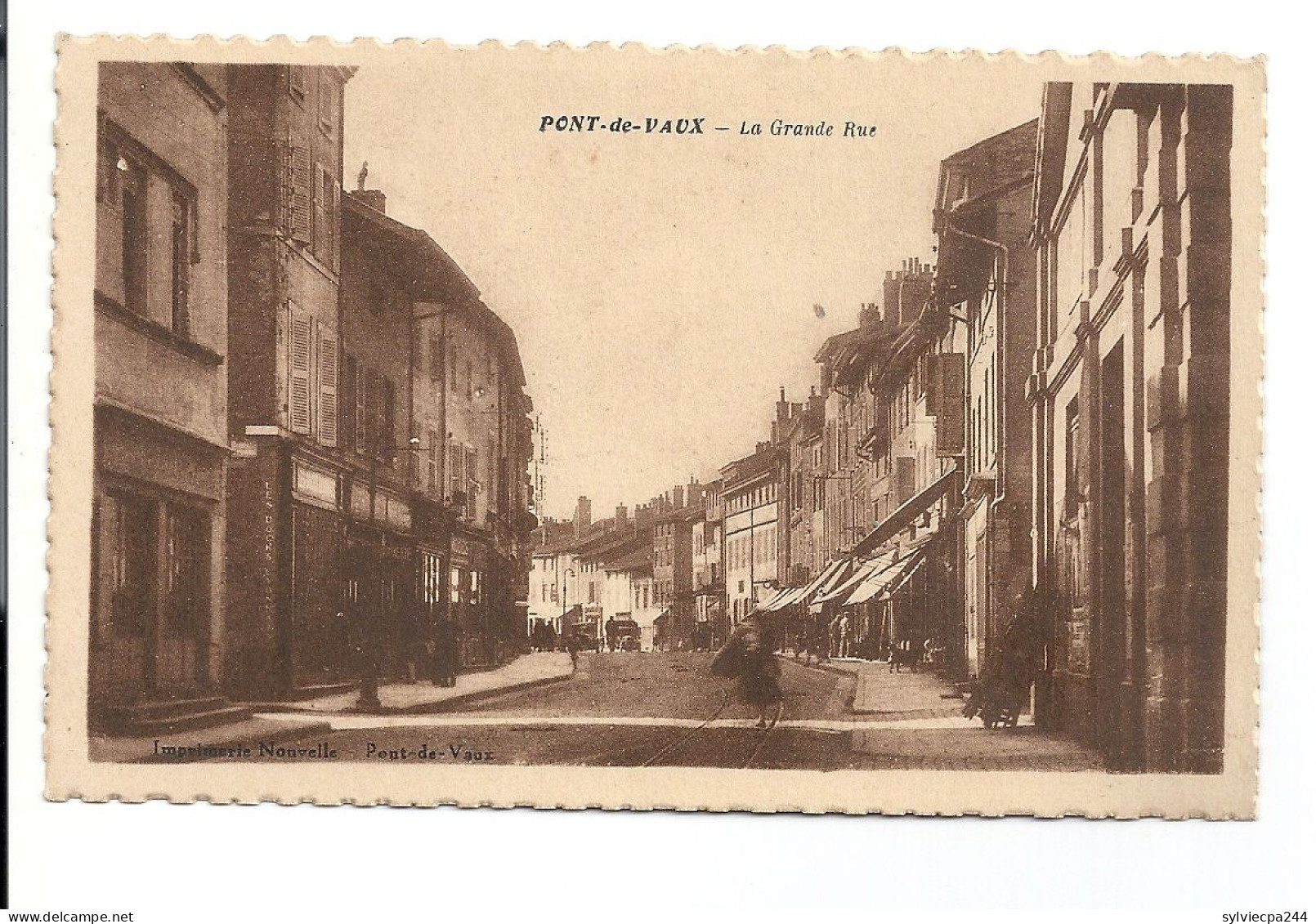 CPA 01 PONT DE VAUX - LA GRANDE RUE - Pont-de-Vaux