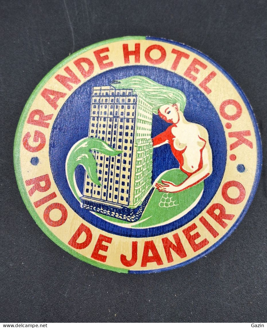 C7/3 -  Grande Hotel O.K. * Rio De Janeiro * Brasil * Luggage Lable * Rótulo * Etiqueta - Etiquetas De Hotel