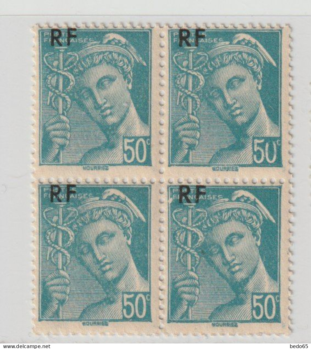VARIETEE SURCHARGE DEPLACE N° 660 ** BLOC DE 4 LUXE - Unused Stamps