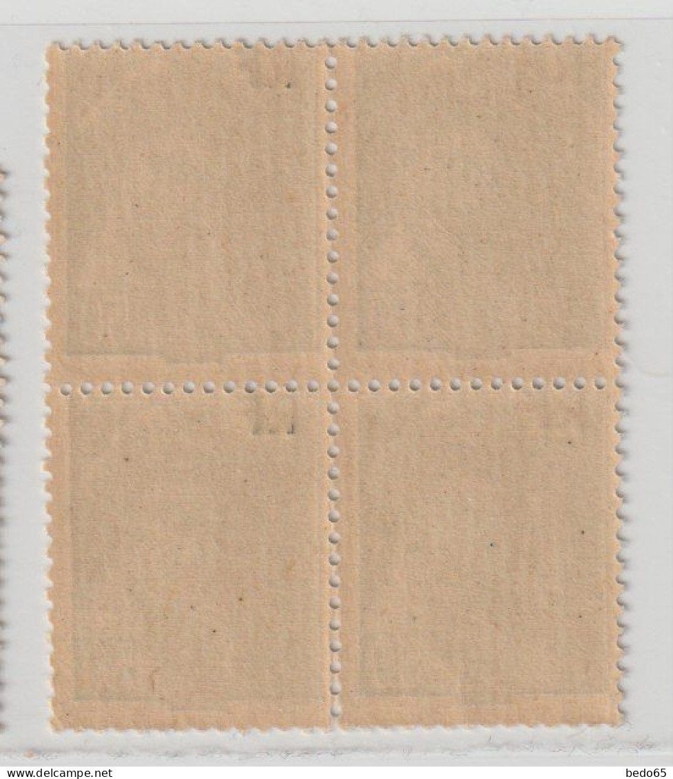 VARIETEE SURCHARGE DEPLACE N° 660 ** BLOC DE 4 LUXE - Unused Stamps