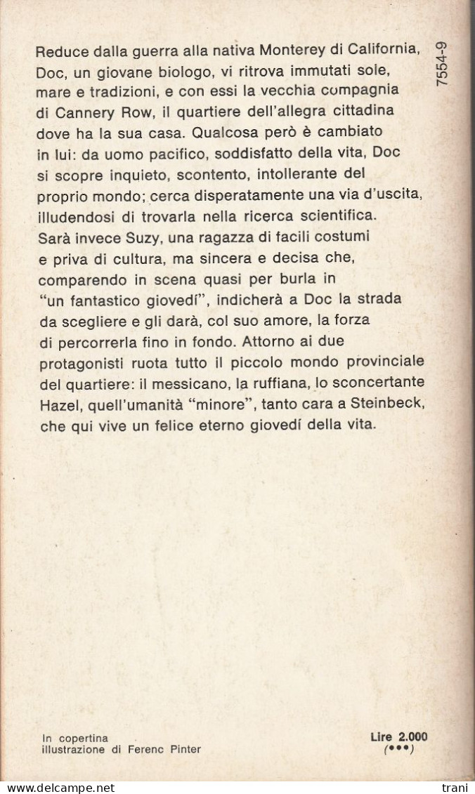 QUEL FANTASTICO GIOVEDI' - John Steinbeck - Novelle, Racconti