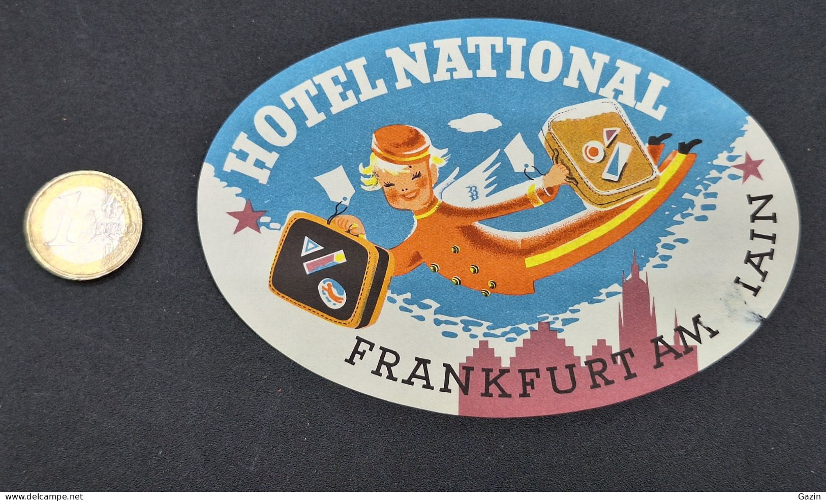 C7/3 -  Hotel National * Frankfurt * Germany * Luggage Lable * Rótulo * Etiqueta - Hotel Labels