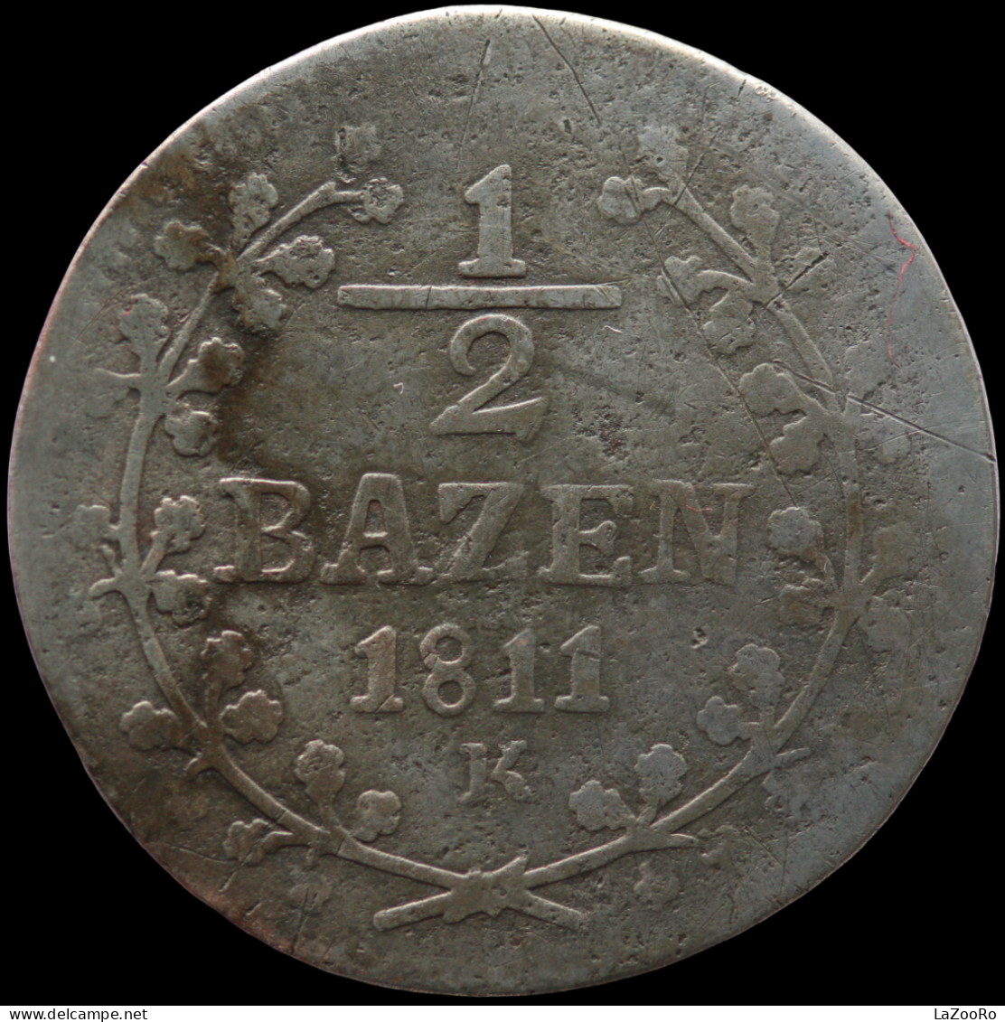 LaZooRo: Switzerland SAINT GALL 1/2 Batzen 1811 K VF - Silver - Cantonal Coins