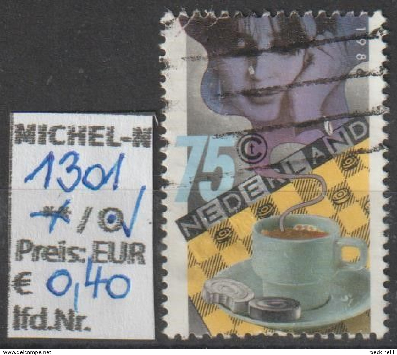 1986 - NIEDERLANDE - SM "Sport - Damespiel" 75 C Mehrf. - O Gestempelt - S.Scan (1301o Nl) - Used Stamps