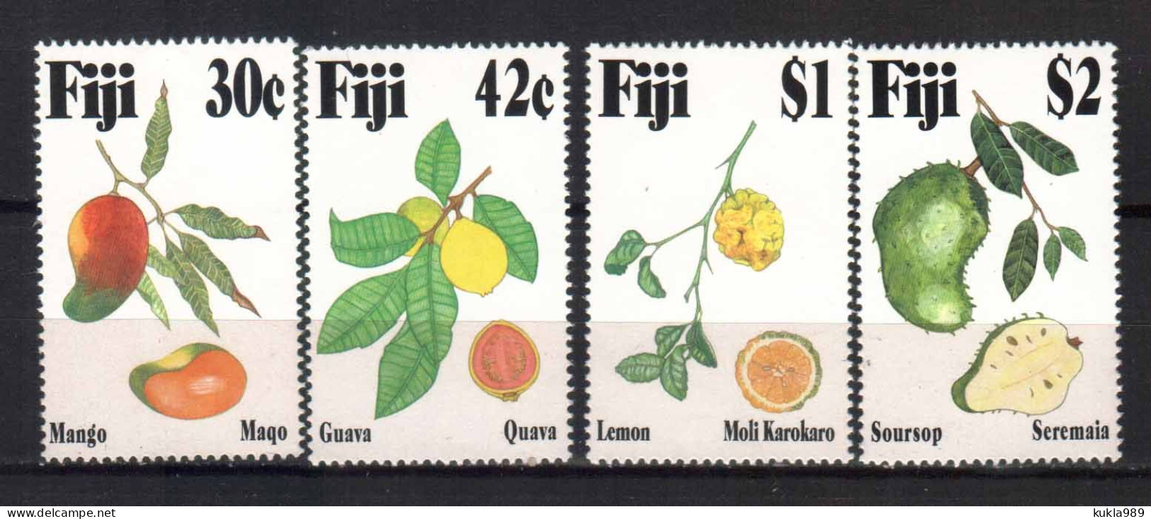 FIJI STAMPS. 1993, TROPICAL FRUITS, MNH - Fiji (1970-...)