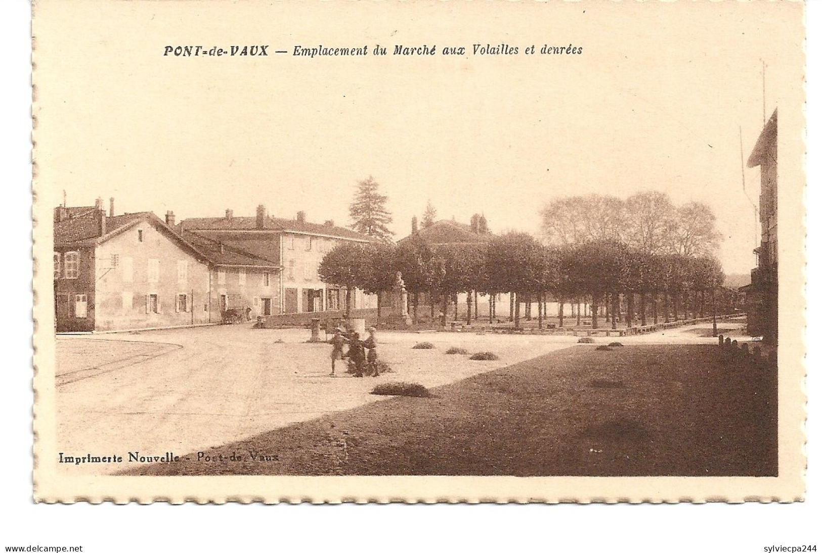 CPA 01 PONT DE VAUX -EMPLACEMENT DU MARCHE AUX VOLAILLES ET DENREES - Pont-de-Vaux