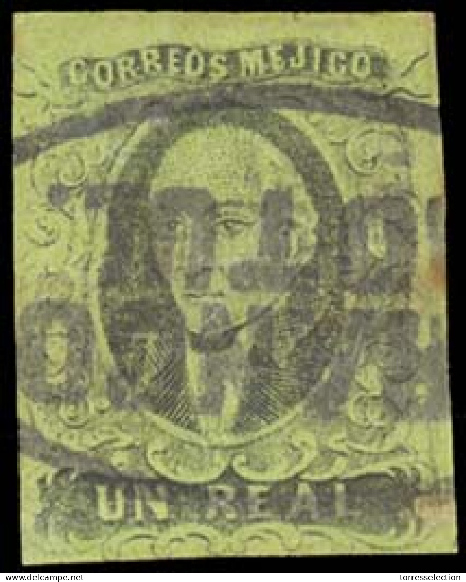 MEXICO. Sc. 7º. 1861 1rl Black / Green. MERIDA District Name, "MOTUL / Franco" In Oval. A Type Similar To Others Of Same - México