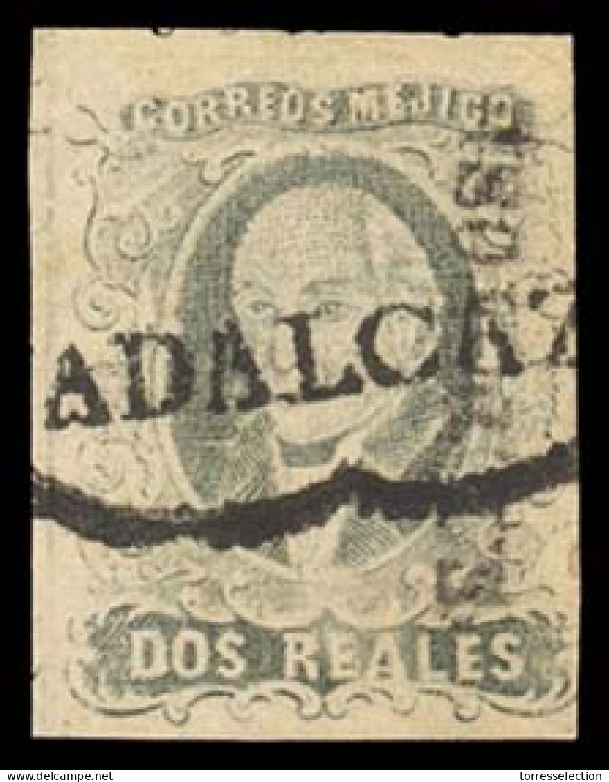 MEXICO. Sc. 8º. 1861 2rs Black / Pink, Good Margins. SLP "Guadalcazar" (xxx) Cancel. Sch. 1493. Unrecorded In This Early - México