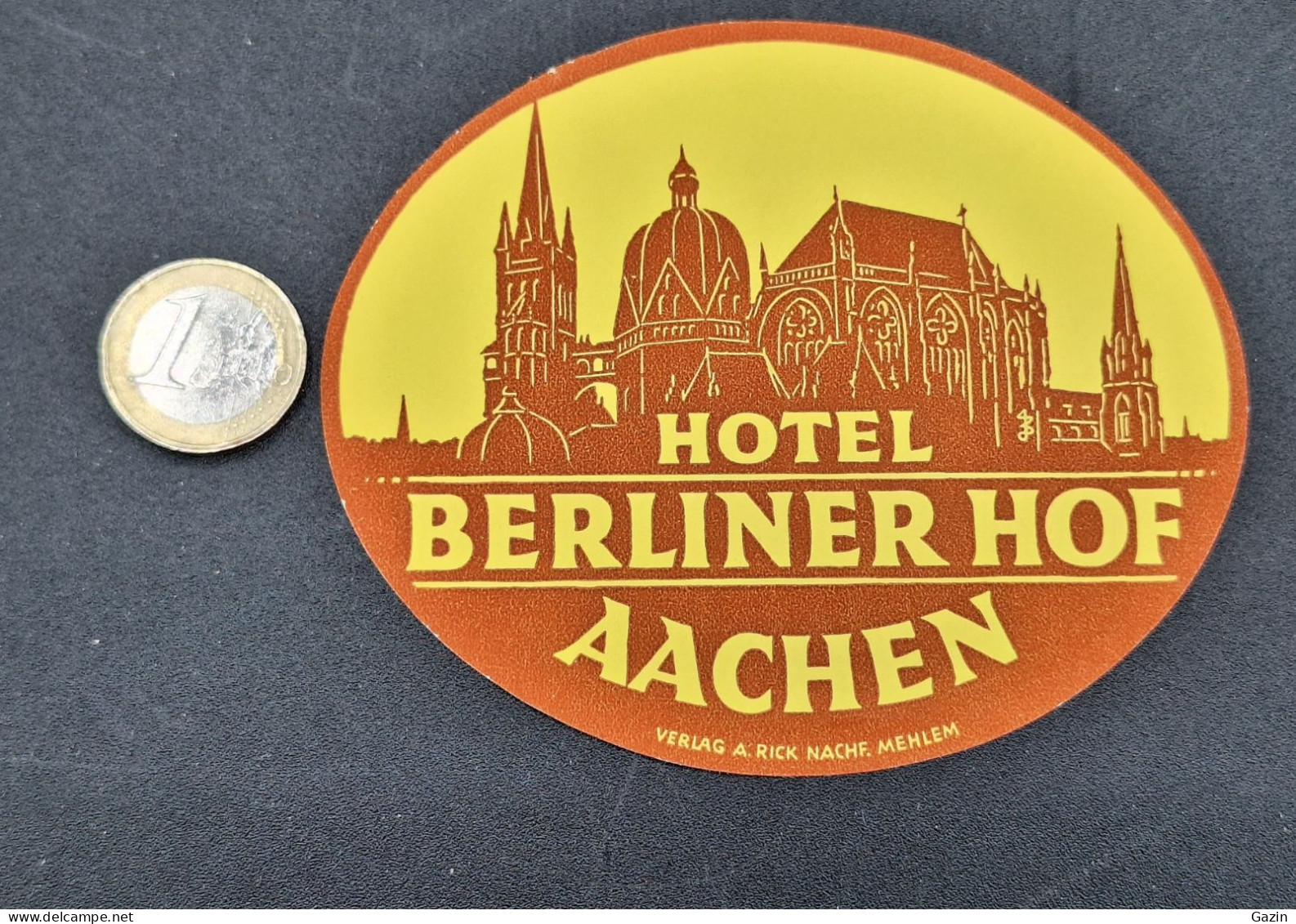 C7/3 - Hotel Berliner Hof * Aachen * Germany  * Luggage Lable * Rótulo * Etiqueta - Etiquettes D'hotels
