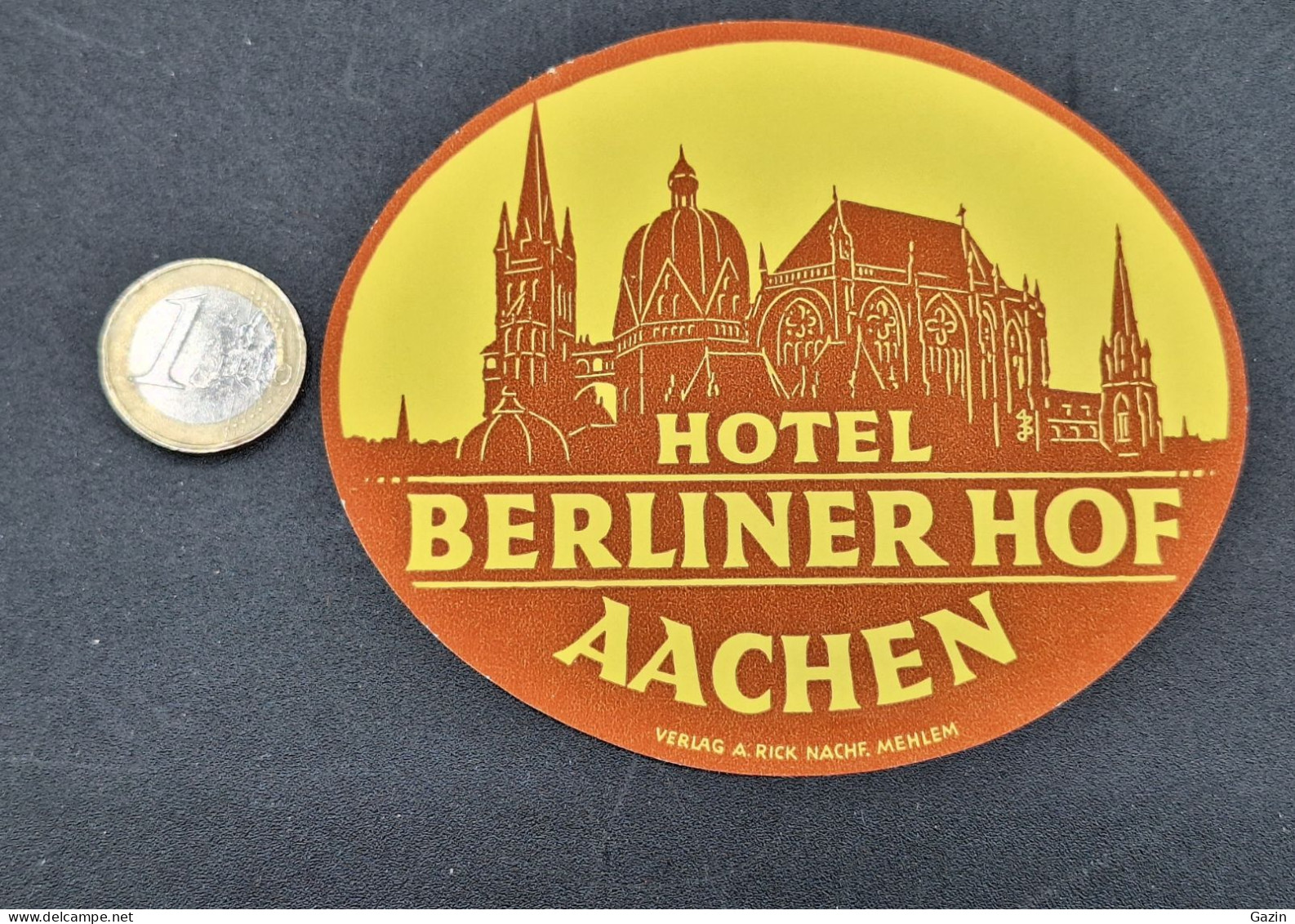 C7/3 - Hotel Berliner Hof * Aachen * Germany  * Luggage Lable * Rótulo * Etiqueta - Hotel Labels