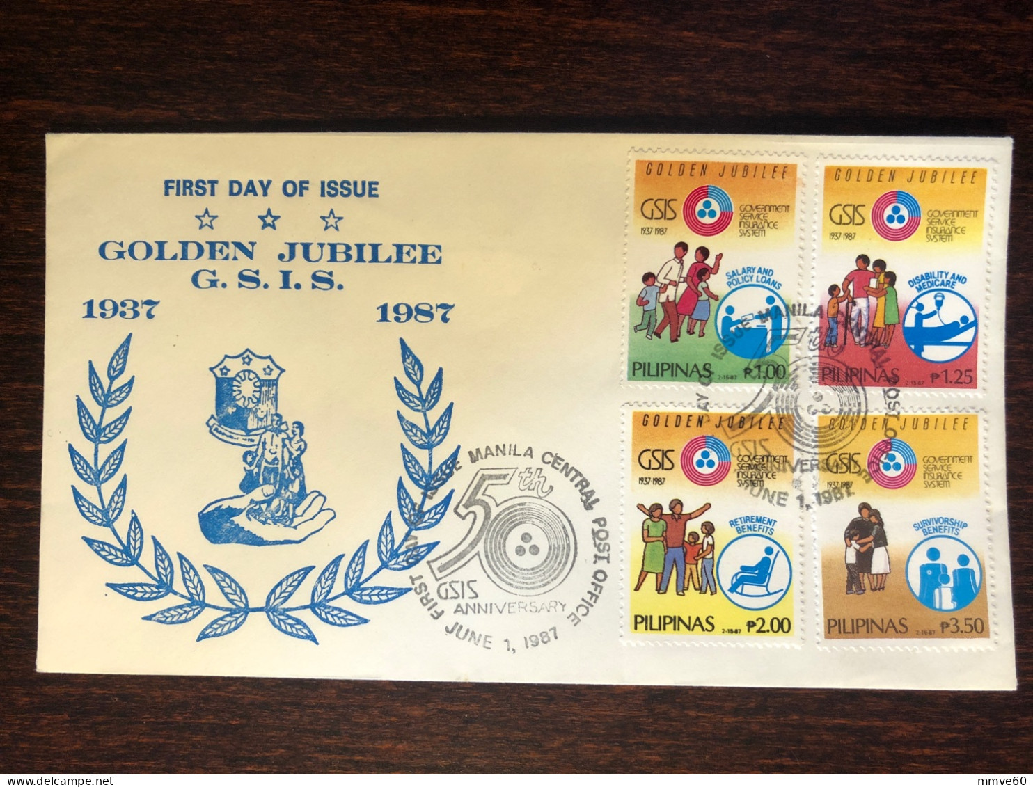 PHILIPPINES FDC COVER 1987 YEAR DISABLED HEALTH MEDICINE STAMPS - Philippinen