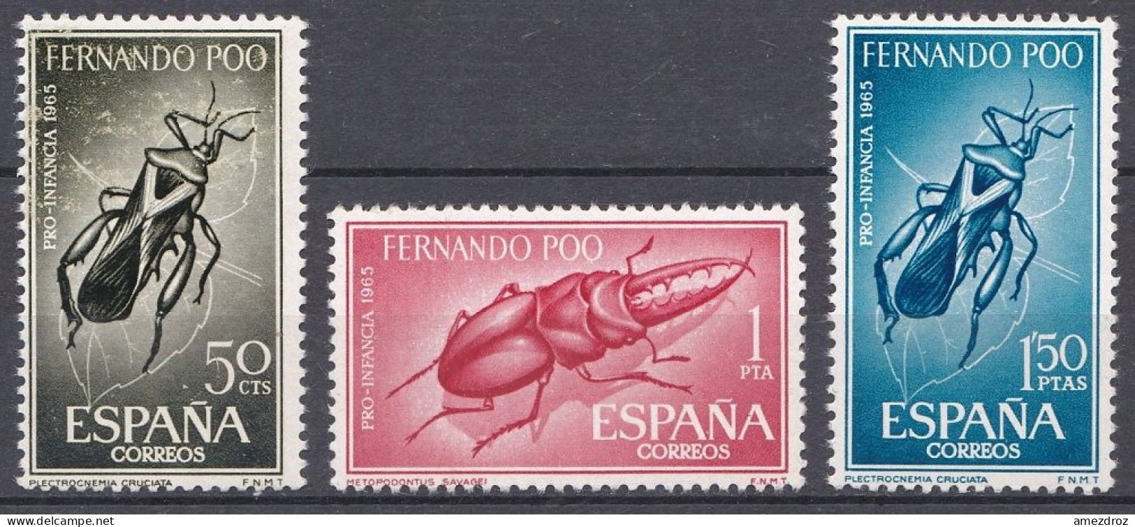 Fernado Poo 1965 Protection De L'enfance Coléoptères (A3) - Fernando Poo
