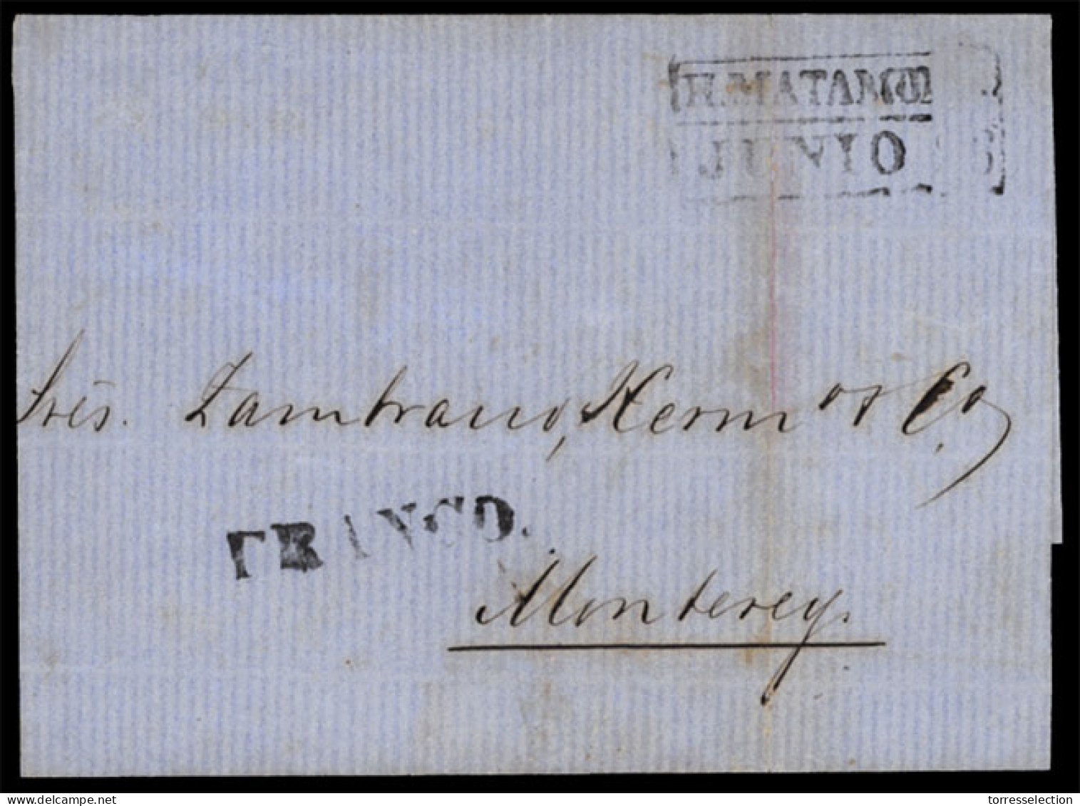 MEXICO - Stampless. 1863, 29th June. EL. Matamoros To Monterrey  Republican. - México