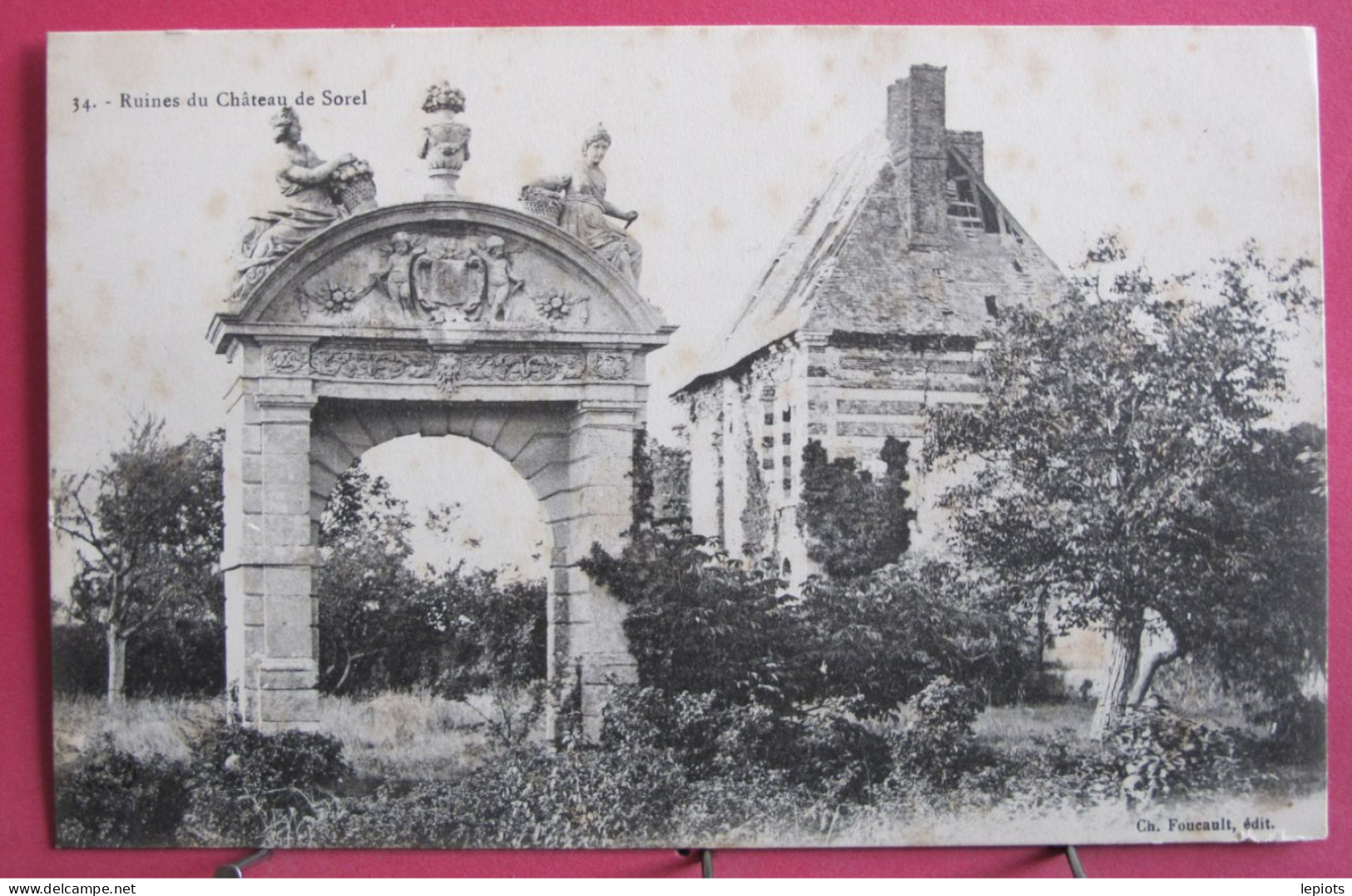 28 - Ruines Du Château De Sorel - CPA Précurseur En Très Bon état - Sorel-Moussel