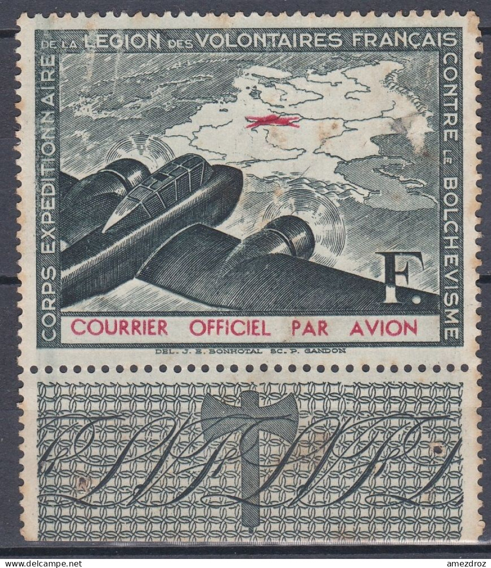 France LVF N° 2 Sg (*) Bord De Feuille  Petites Rousseurs (A4) - Guerre (timbres De)