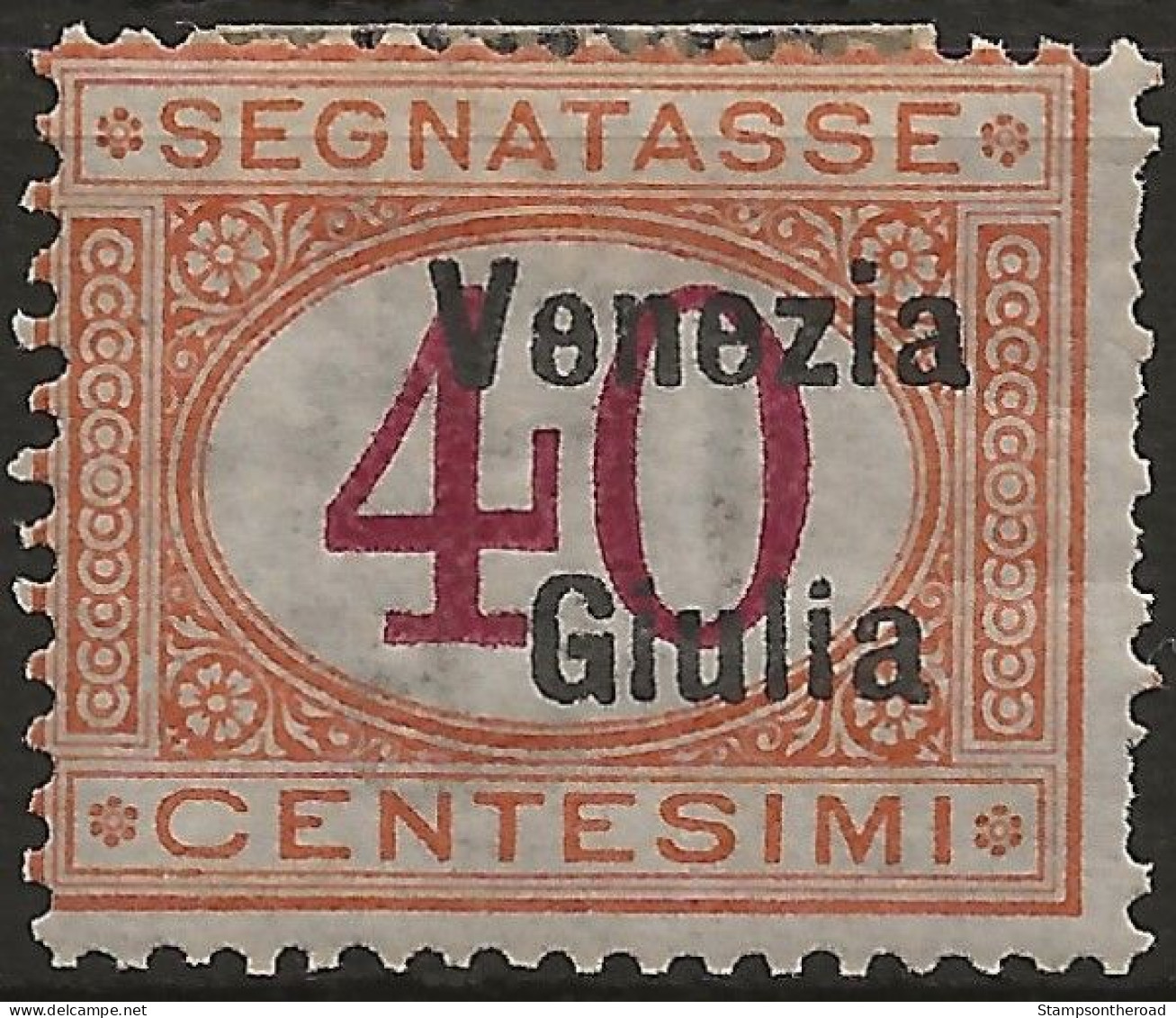 TRVGSx5L - 1918 Terre Redente - Venezia Giulia, Sassone Nr. 5, Segnatasse Nuovo Con Traccia Di Linguella */ - Vénétie Julienne