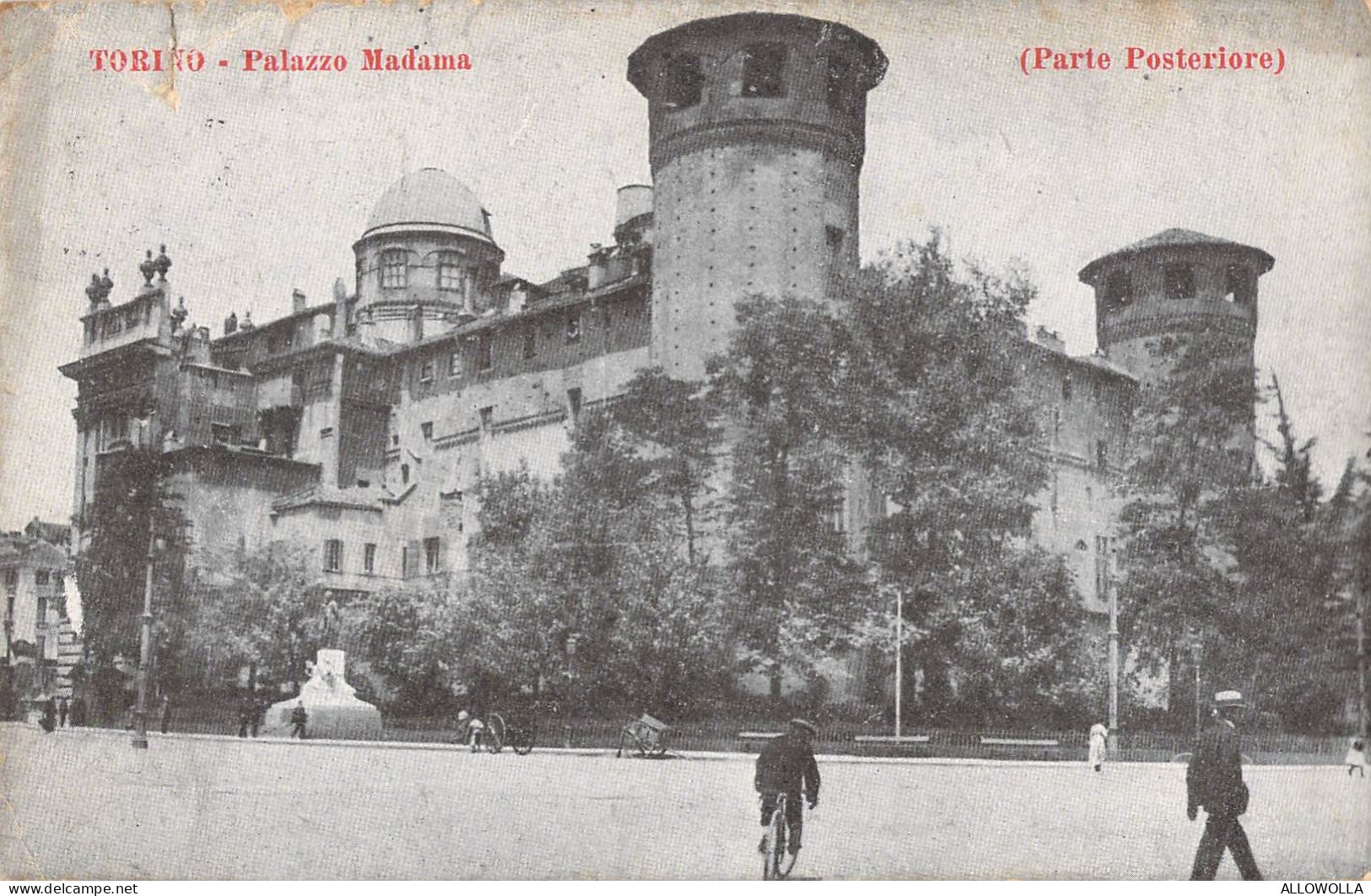 26441 " TORINO-PALAZZO MADAMA (PARTE POSTERIORE) " ANIMATA-VERA FOTO-CART. SPED.1917 - Palazzo Madama