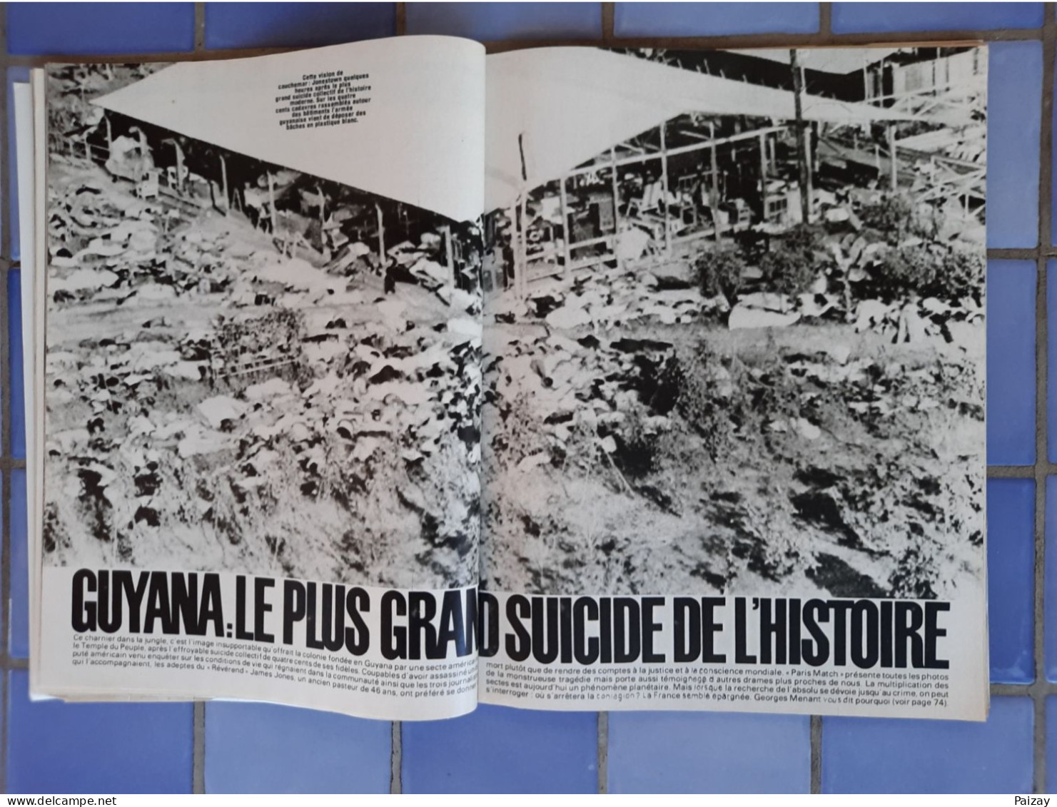 Paris Match N° 1540 Du 1décembre 1978 / Les 400 Suicides Secte Guyana James Jones Modiano Brejnev Franco - History
