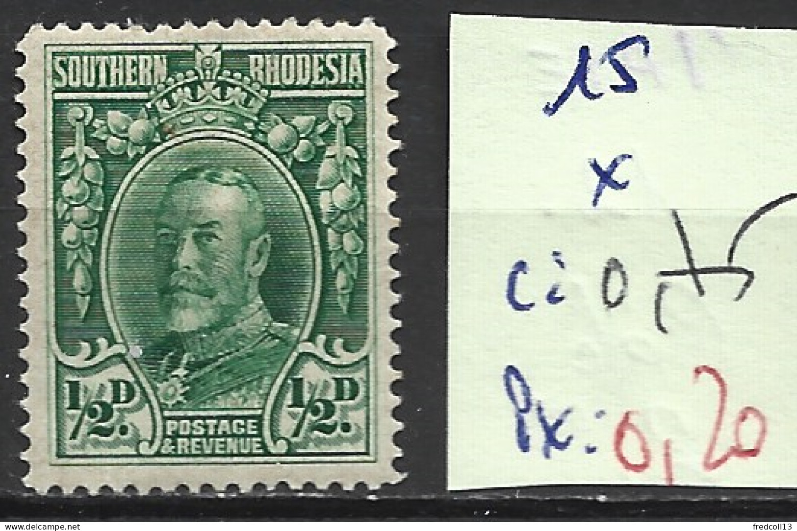 RHODESIE DU SUD 15 * Côte 0.75 € - Southern Rhodesia (...-1964)