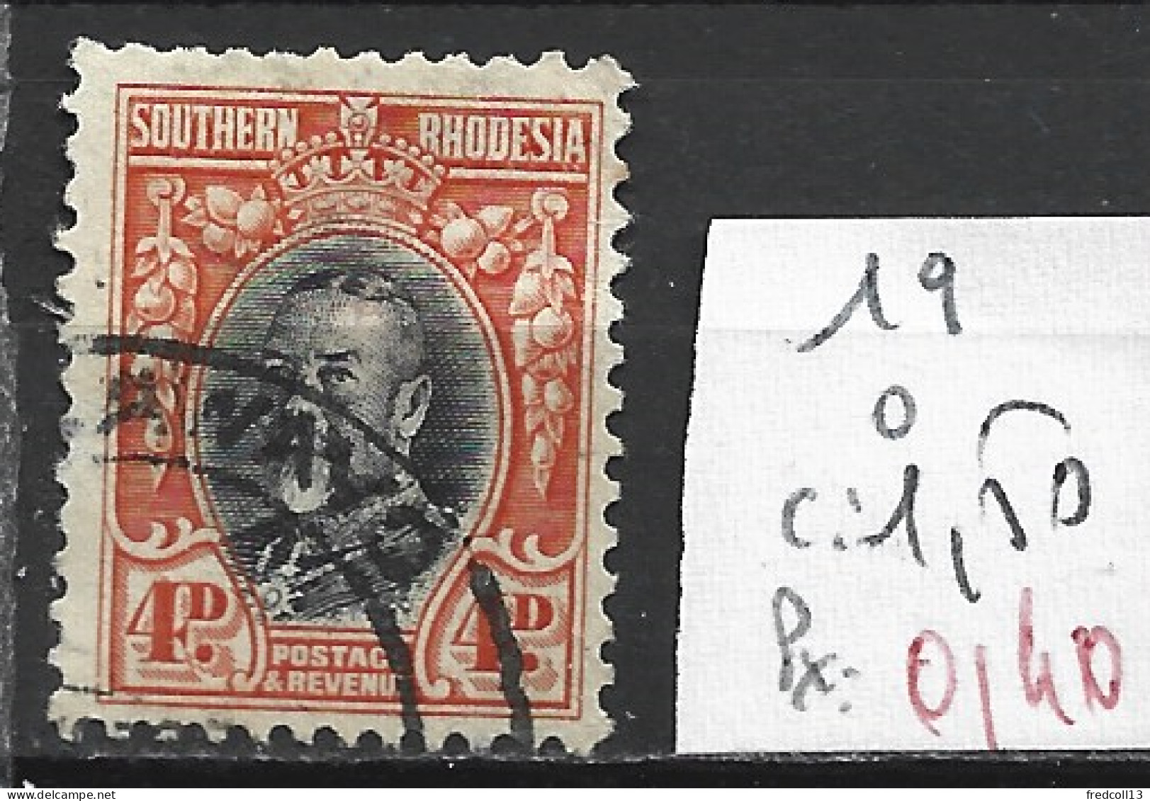 RHODESIE DU SUD 19 Oblitéré Côte 1.50 € - Southern Rhodesia (...-1964)