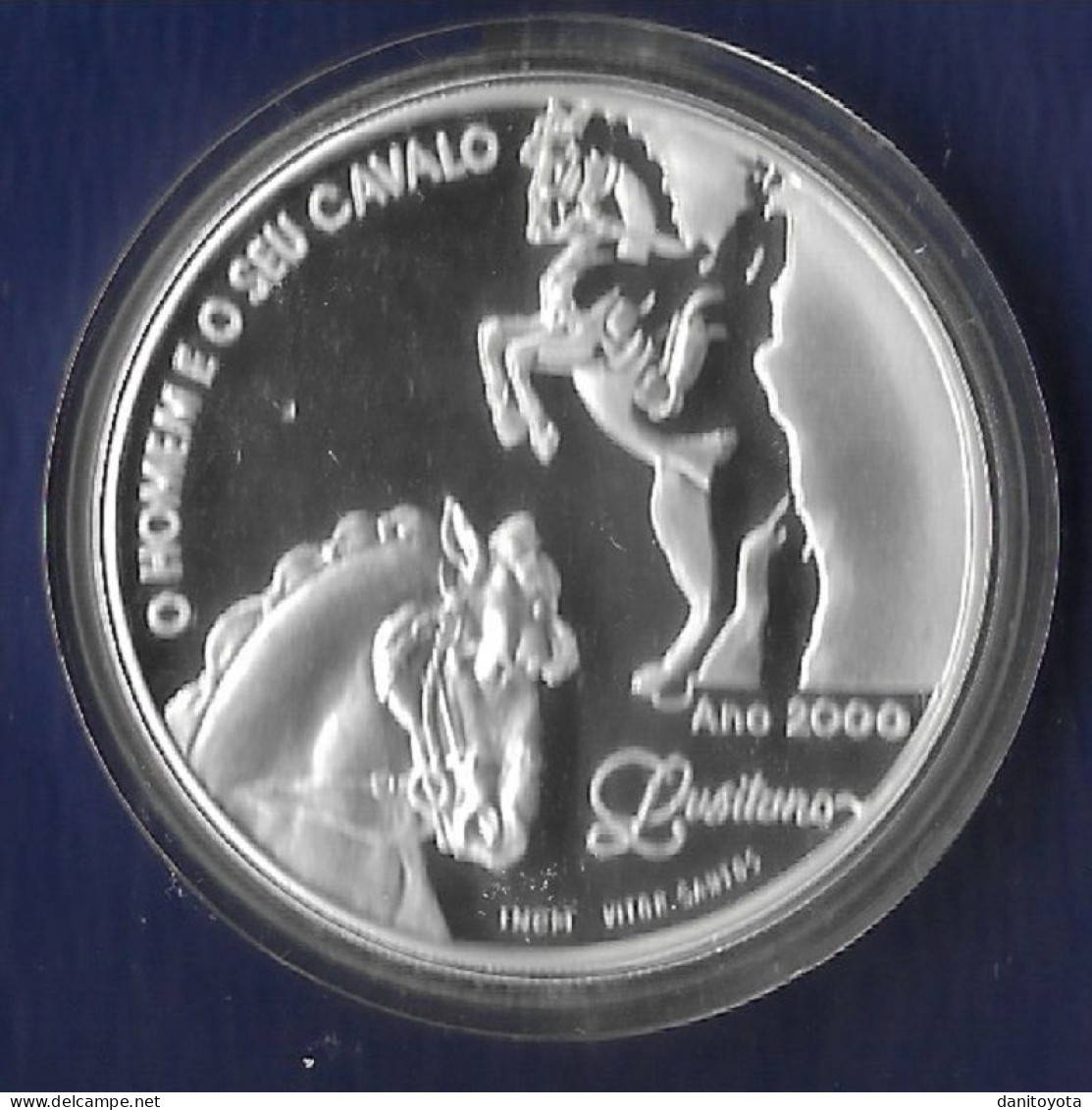 PORTUGAL AÑO 2000 1000 ESCUDOS PLATA " HOMBRE A CABALLO" - Portogallo