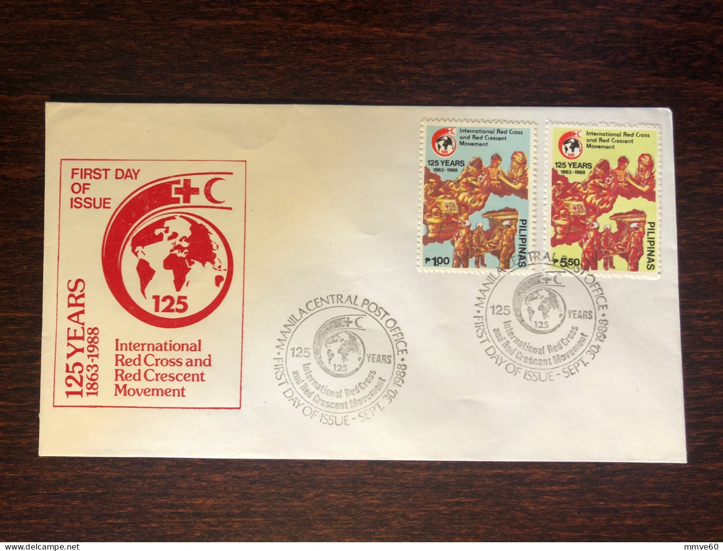 PHILIPPINES FDC COVER 1988 YEAR RED CROSS HEALTH MEDICINE STAMPS - Philippinen