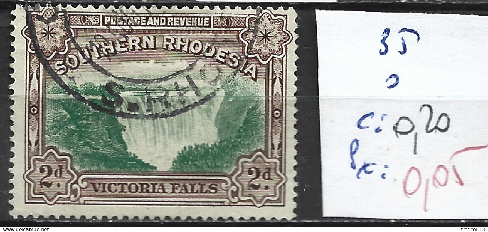 RHODESIE DU SUD 35 Oblitéré Côte 0.20 € - Zuid-Rhodesië (...-1964)
