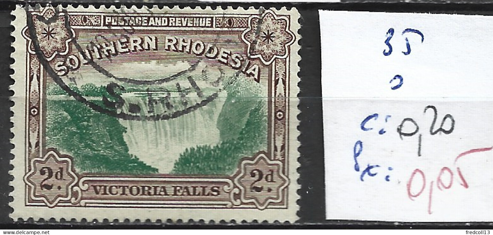 RHODESIE DU SUD 35 Oblitéré Côte 0.20 € - Southern Rhodesia (...-1964)