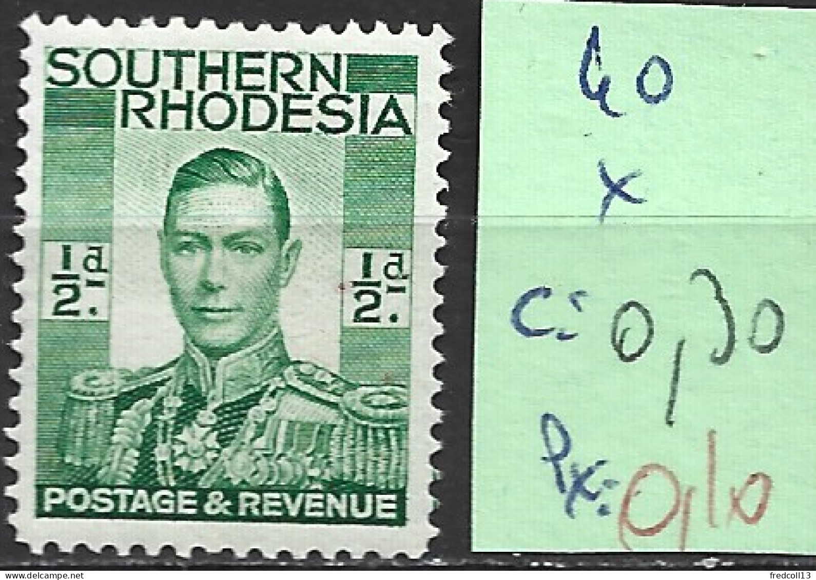 RHODESIE DU SUD 40 * Côte 0.30 € - Zuid-Rhodesië (...-1964)