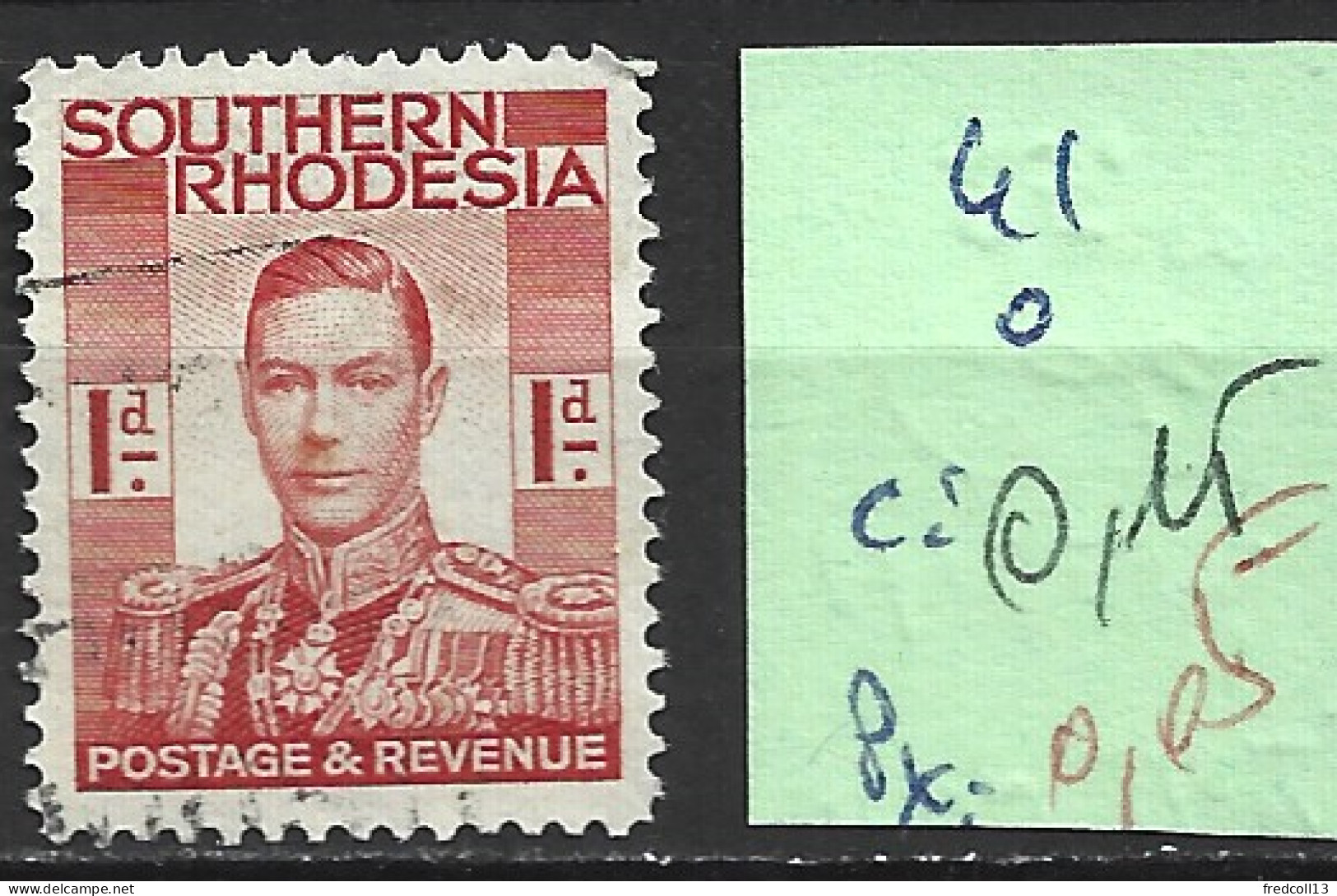 RHODESIE DU SUD 41 Oblitéré Côte 0.15 € - Zuid-Rhodesië (...-1964)
