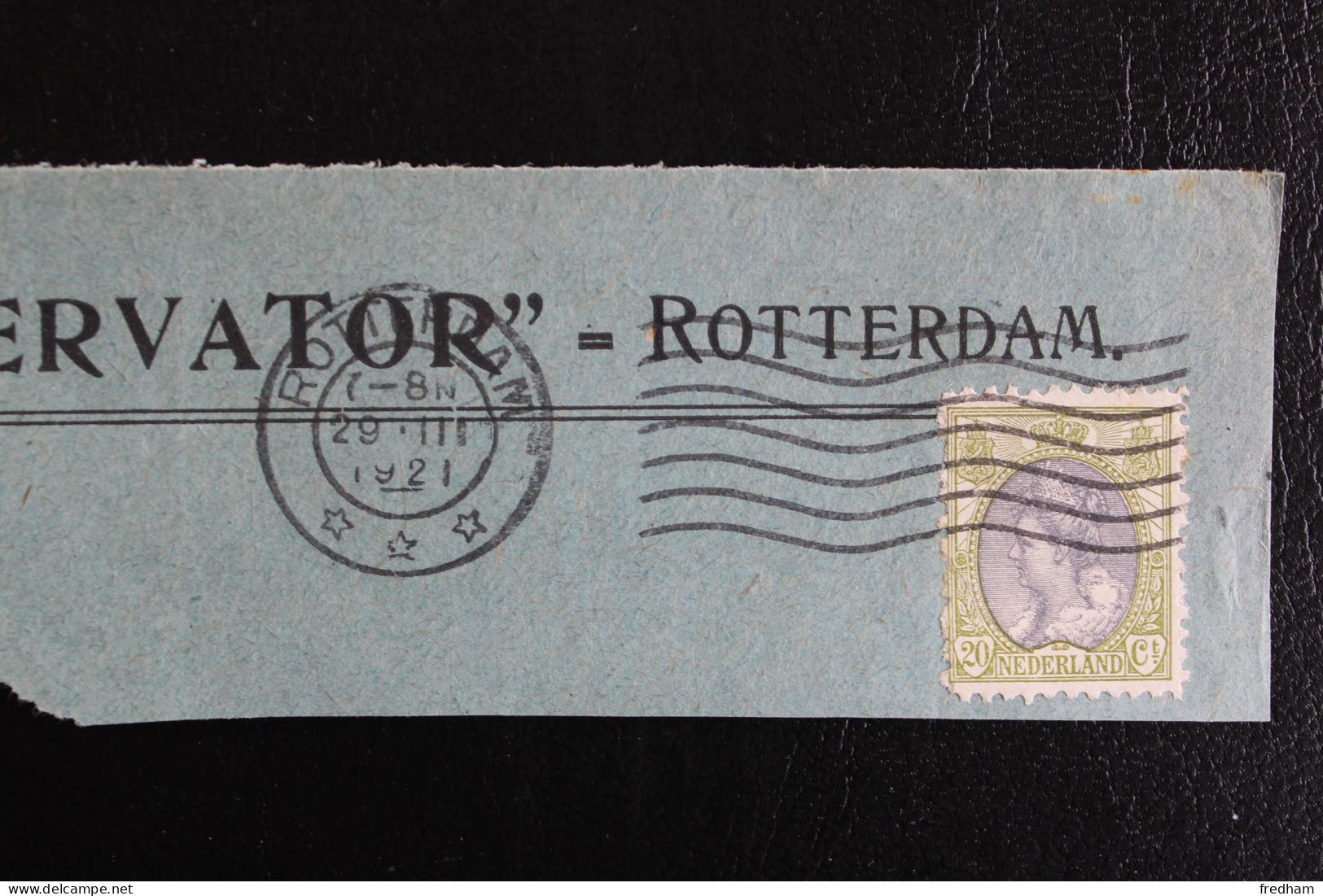 ROTTERDAM OMEC 29-III-192I SUR  7 LO SUR MICHEL NL 79E REINE WILHELMINE 20C - Used Stamps