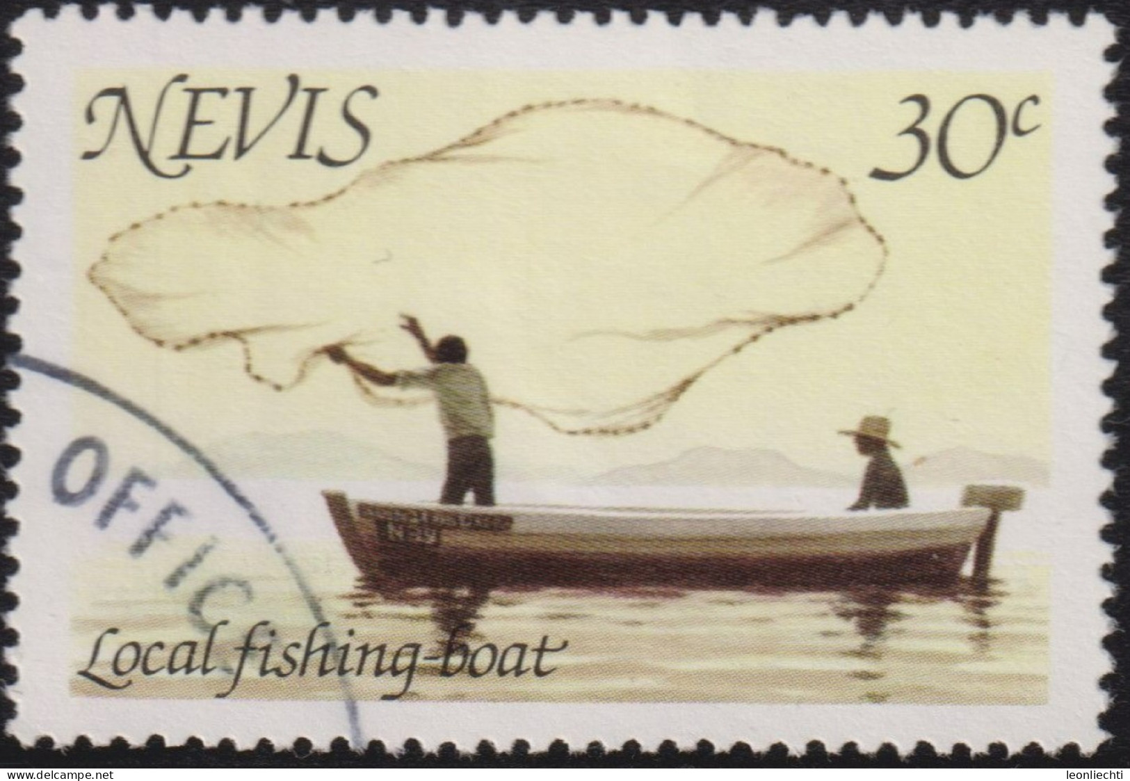 1980 St.Christopher-Nevis & Anguilla ° Mi:KN-N 40A, Sn:KN-N 115, Yt:KN-N 45, Sg:KN-N 52, Local Fishing Boat - St.Christopher-Nevis-Anguilla (...-1980)