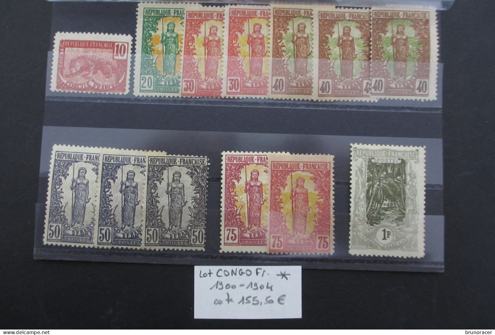 LOT CONGO Fr. 1900 - 1904 NEUF* COTE 155,50 EUROS VOIR SCANS - Neufs