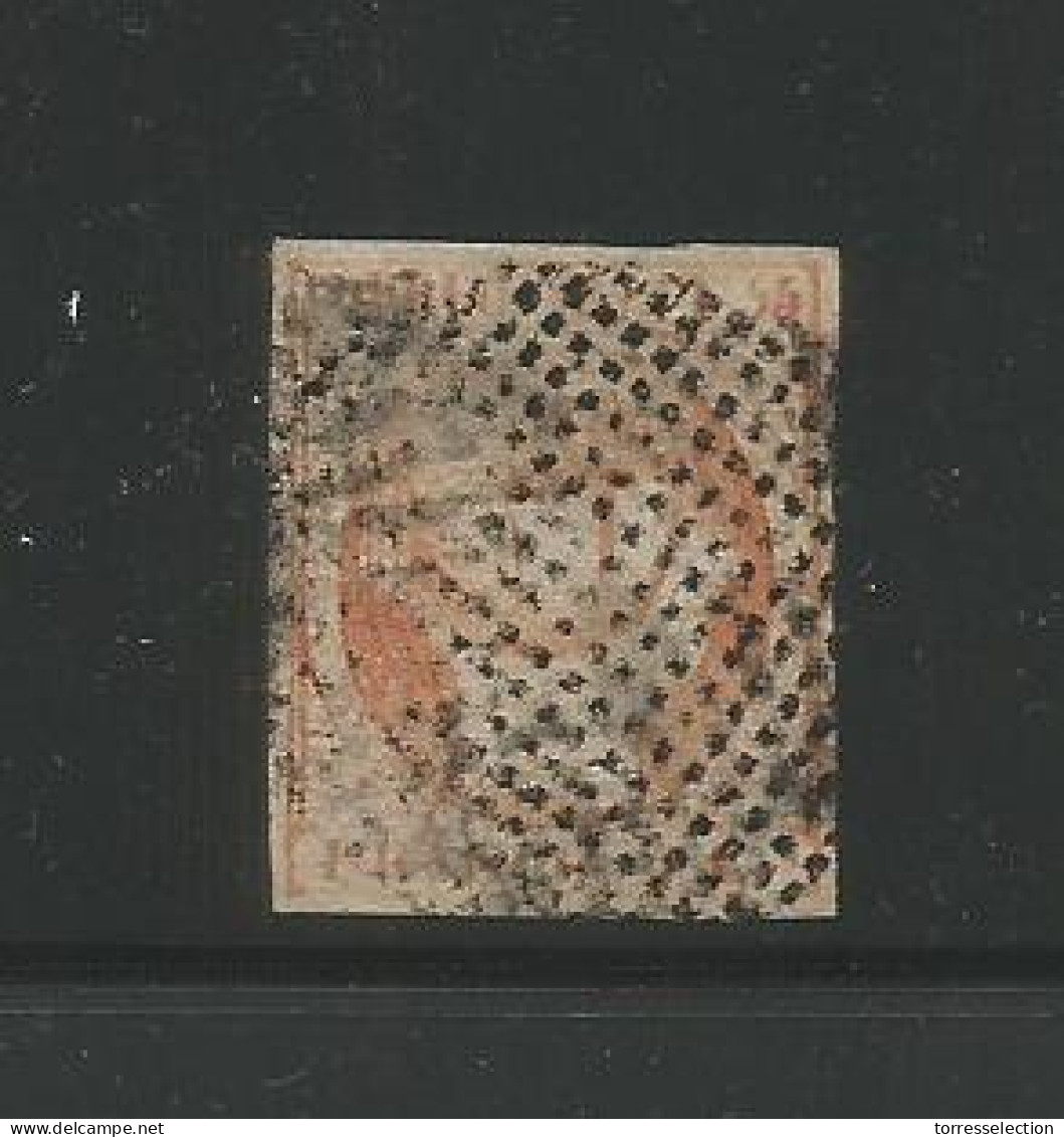 PHILIPPINES. 1854. Edifil 1º. 5c Naranja, Margenes Completos Y Sin Defecto. Faultless Complete Margins Nr 1. Matasellos  - Philippines