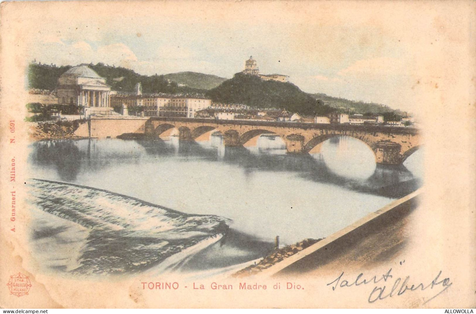 26446 " TORINO-LA GRAN MADRE DI DIO " -VERA FOTO-CART. SPED. - Iglesias