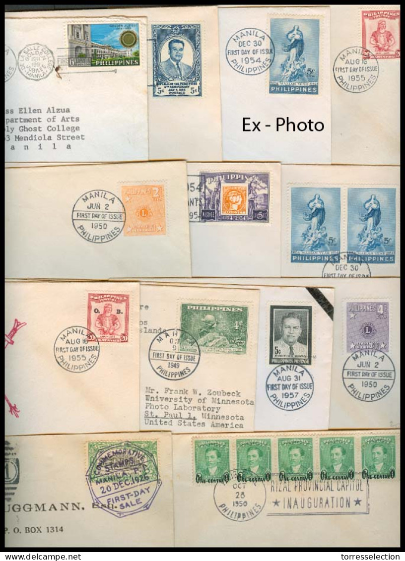 PHILIPPINES. 1926-74. Special Cachets. Official FDC. Selection Of 33 Covers. - Philippines