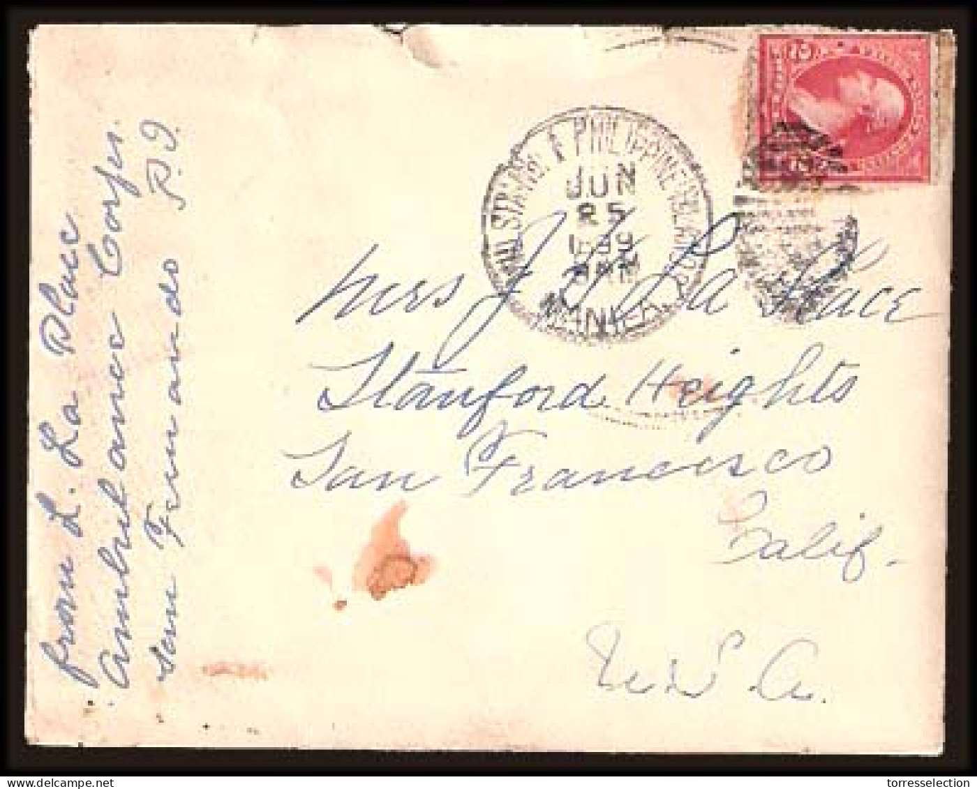 PHILIPPINES. 1899 (June 25). Manila - USA. Soldiers Letter With Contains. "Ambulance Corps". Very Rare. Shows Excellent. - Filipinas