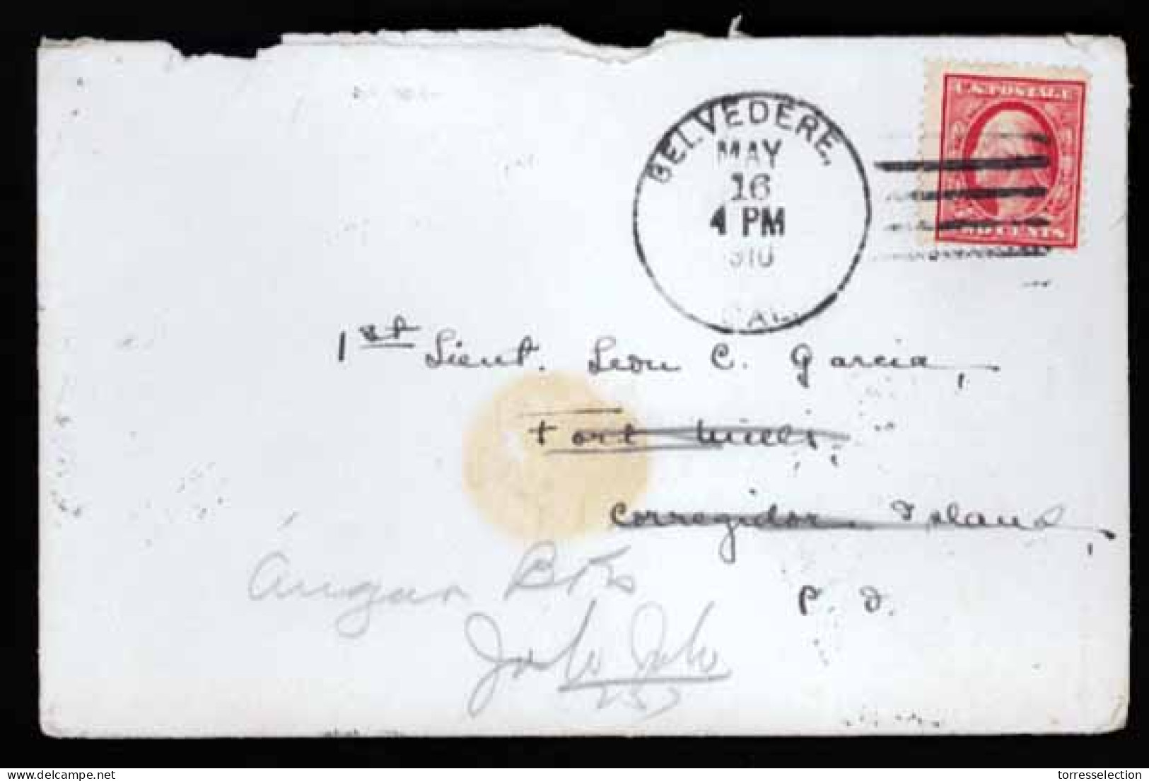 PHILIPPINES. 1910. 2c. To Fort Mills...F-VF - Filippine