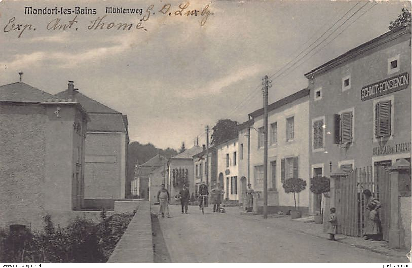 Luxembourg - MONDORF-LES-BAINS - Mühlenweg - Bureau De Tabac Schmit-Poinsignon - Ed. N. Schumacher 1909 - Mondorf-les-Bains